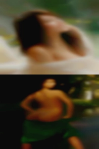 Widely parties spread nude woman.